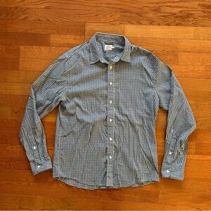 Faherty Blue Gingham Checkered Button Down Shirt